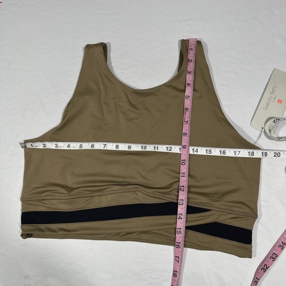 NWT $58 Sweaty Betty‎ [ XXL 14 ] All Day Wrap Waist Crop Tank Terra Brown - Picture 11 of 12